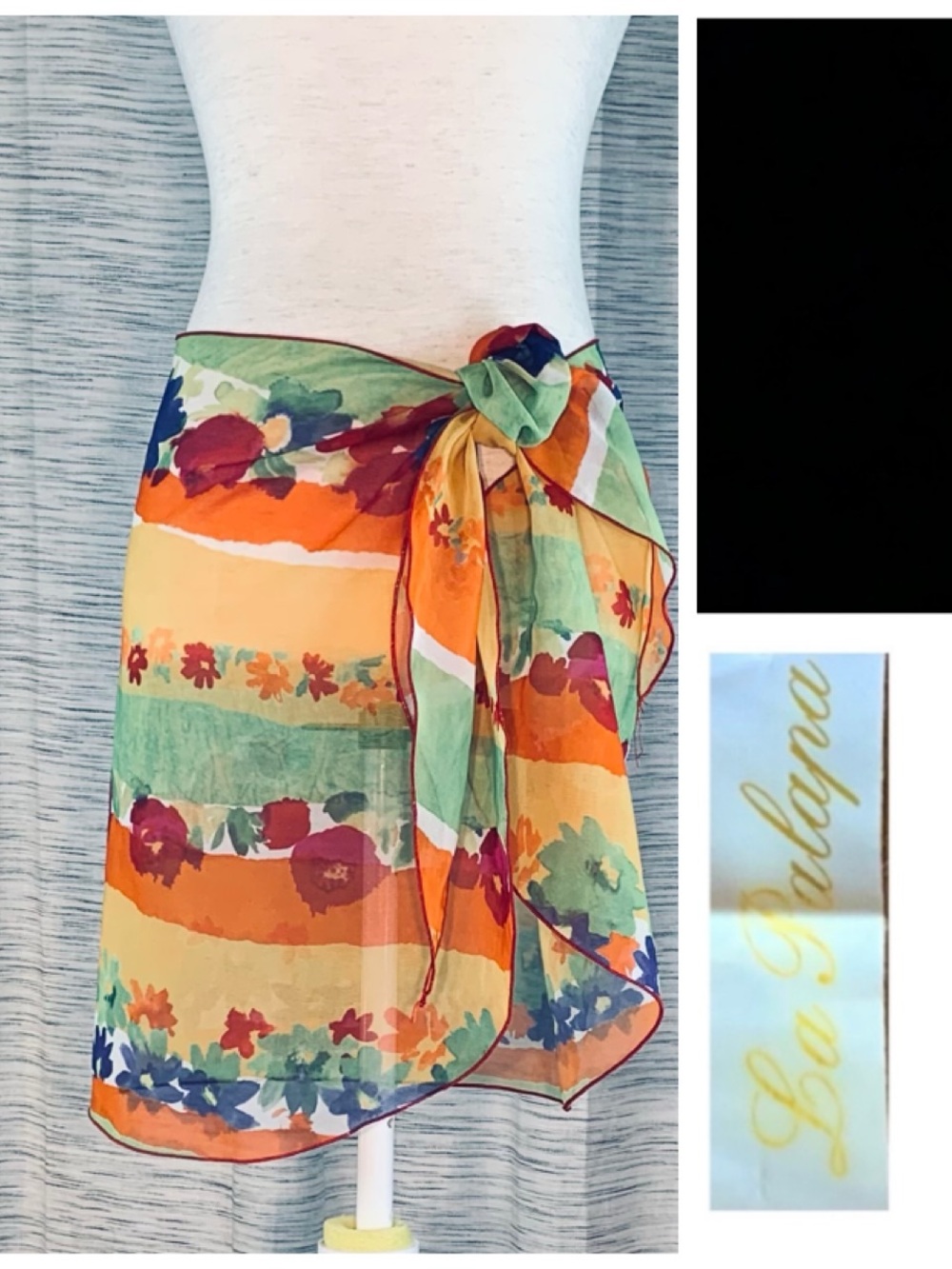 La Palapa multicolored floral sarong.
